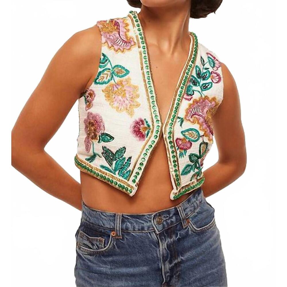 NEW MISA LOS ANGELES bashira top in white multicolor